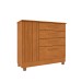 Cômoda Guarani 1 Porta 4 Gavetas Ripado 31299 Cinamomo - Tcil Móveis