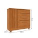 Cômoda Guarani 1 Porta 4 Gavetas Ripado 31299 Cinamomo - Tcil Móveis