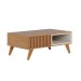 Mesa de Centro Jeri 1 Nicho Freijó/Off White Matte - Colibri