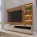 Estante para TV Até 82 Polegadas Cancun 4 Gavetas com Led Ripado Freijó/Off White Matte - Colibri