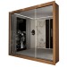 Guarda-Roupa Casal Del Plata 3 Portas 4 Gavetas Espelhado Cinamomo/Off White - Panorama Móveis