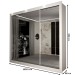 Guarda-Roupa Casal Del Plata 3 Portas 4 Gavetas Espelhado Branco - Panorama Móveis