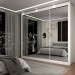 Guarda-Roupa Casal Del Plata 3 Portas 4 Gavetas Espelhado Branco - Panorama Móveis