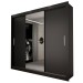 Guarda-Roupa Casal Del Plata 3 Portas 4 Gavetas com Espelho Preto - Panorama Móveis