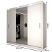 Guarda-Roupa Casal Del Plata 3 Portas 4 Gavetas com Espelho Branco- Panorama Móveis