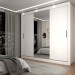 Guarda-Roupa Casal Del Plata 3 Portas 4 Gavetas com Espelho Branco- Panorama Móveis