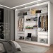 Guarda-Roupa Casal Del Plata 3 Portas 4 Gavetas com Espelho Branco- Panorama Móveis