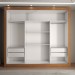 Guarda-Roupa Casal Del Plata 3 Portas 4 Gavetas Cinamomo/Off White - Panorama Móveis