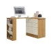 Cômoda 3 Gavetas com Mesa Giratória Freijo/Off White - Qmovi