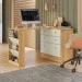 Cômoda 3 Gavetas com Mesa Giratória Freijo/Off White - Qmovi
