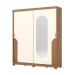 Guarda-Roupa Casal Talles 2 Portas 3 Gavetas com Espelho Nature/Off White - Henn