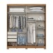 Guarda-Roupa Casal Talles 2 Portas 3 Gavetas com Espelho Nature/Off White - Henn