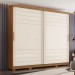 Guarda-Roupa Casal Cayman 2 Portas 6 Gavetas 100% Mdf Ripado Nature/Off White - Henn