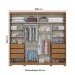 Guarda-Roupa Casal Cayman 2 Portas 6 Gavetas 100% Mdf Ripado Nature/Off White - Henn