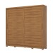 Guarda-Roupa Casal Cayman 2 Portas 6 Gavetas 100% Mdf Ripado Nature - Henn