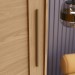 Guarda-Roupa Casal Cayman 2 Portas 6 Gavetas 100% Mdf Ripado Nature - Henn