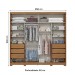 Guarda-Roupa Casal Cayman 2 Portas 6 Gavetas 100% Mdf Ripado Nature - Henn