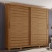 Guarda-Roupa Casal Cayman 2 Portas 6 Gavetas 100% Mdf Ripado Nature - Henn