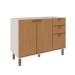 Balcão de Cozinha para Pia 120 Cm Atria 2 Portas 3 Gavetas Branco Fosco/Teka Soho - Genialflex
