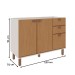 Balcão de Cozinha para Pia 120 Cm Atria 2 Portas 3 Gavetas Branco Fosco/Teka Soho - Genialflex