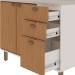 Balcão de Cozinha para Pia 120 Cm Atria 2 Portas 3 Gavetas Branco Fosco/Teka Soho - Genialflex