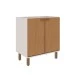 Balcão de Cozinha 80 Cm Atria 2 Portas Branco Fosco/Teka Soho - Genialflex