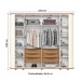 Guarda-Roupa Casal Premium 6 Portas 6 Gavetas Ripado com Espelho Off White/Nature - Henn