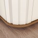 Guarda-Roupa Casal Premium 6 Portas 6 Gavetas Ripado com Espelho Off White/Nature - Henn