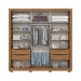 Guarda-Roupa Casal Vasti 2 Portas 4 Gavetas Ripado com Espelho Nature/Off White - Henn