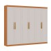 Guarda-Roupa Casal Madri 6 Portas 4 Gavetas 100% Mdf Cinamomo/Branco - Genialflex