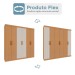 Guarda-Roupa Casal Palermo 6 Portas 2 Gavetas 100% Mdf Flex Cinamomo/Off White Laca - Genialflex
