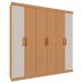 Guarda-Roupa Casal Palermo 6 Portas 2 Gavetas 100% Mdf Flex Cinamomo/Off White Laca - Genialflex