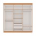 Guarda-Roupa Casal Palermo 6 Portas 2 Gavetas 100% Mdf Flex Cinamomo/Off White Laca - Genialflex