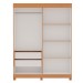 Guarda-Roupa Solteiro Toledo 2 Portas 100% Mdf Flex Cinamomo/Off White/Fendi - Genialflex