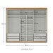 Guarda-Roupa Casal Senna 3 Portas 6 Gavetas Cinamomo/Off White - Maxel