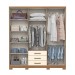 Guarda-Roupa Casal Caju 6 Portas 3 Gavetas Nature/Off White - Henn