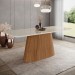 Mesa de Madeira Olívia 200 Cm com Vidro Nature/Off White - Henn