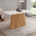 Mesa de Madeira Olívia 160 Cm com Vidro Nature/Off White - Henn