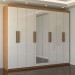 Guarda-Roupa Casal Nirvana Plus 8 Portas 4 gavetas com Espelho Cinamomo/Branco - Panorama Móveis