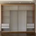 Guarda-Roupa Casal Nirvana Plus 8 Portas 4 gavetas com Espelho Cinamomo/Branco - Panorama Móveis