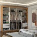 Guarda-Roupa Casal Nirvana Plus 8 Portas 4 gavetas com Espelho Cinamomo/Branco - Panorama Móveis