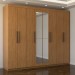 Guarda-Roupa Casal Nirvana Plus 8 Portas 4 gavetas com Espelho Cinamomo - Panorama Móveis