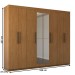 Guarda-Roupa Casal Nirvana Plus 8 Portas 4 gavetas com Espelho Cinamomo - Panorama Móveis