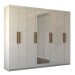 Guarda-Roupa Casal Nirvana Plus 8 Portas 4 gavetas com Espelho Branco - Panorama Móveis