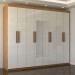 Guarda-Roupa Casal Nirvana 8 Portas 4 gavetas com Espelho Cinamomo/Branco - Panorama Móveis