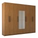 Guarda-Roupa Casal Nirvana 8 Portas 4 gavetas com Espelho Cinamomo - Panorama Móveis