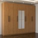 Guarda-Roupa Casal Nirvana 8 Portas 4 gavetas com Espelho Cinamomo - Panorama Móveis