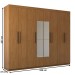 Guarda-Roupa Casal Nirvana 8 Portas 4 gavetas com Espelho Cinamomo - Panorama Móveis