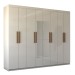 Guarda-Roupa Casal Nirvana 8 Portas 4 gavetas com Espelho Branco - Panorama Móveis