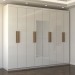 Guarda-Roupa Casal Nirvana 8 Portas 4 gavetas com Espelho Branco - Panorama Móveis